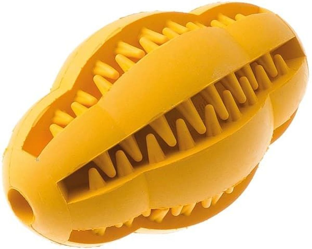 Игрушка резиновая с отверстием "Регби" большая 11 см 13118 Игрушка резиновая с отверстием "Регби" большая 11 см 13118