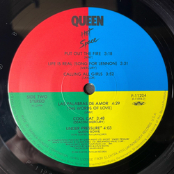 Винтажная виниловая пластинка LP Queen Hot Space (Япония 1982) (Оби)