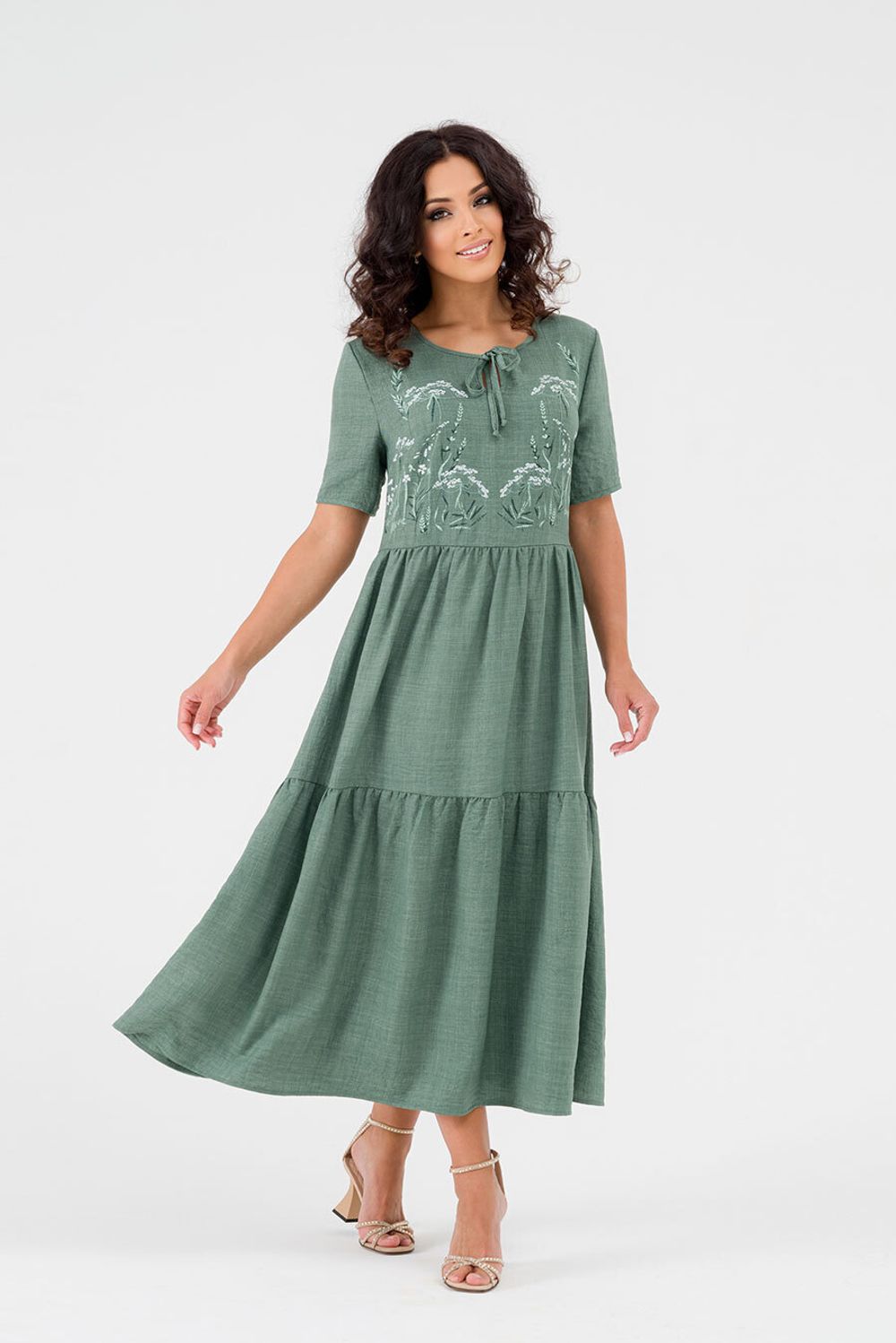 Платье Аврора (44-52) Serenada фисташковый (Акция)