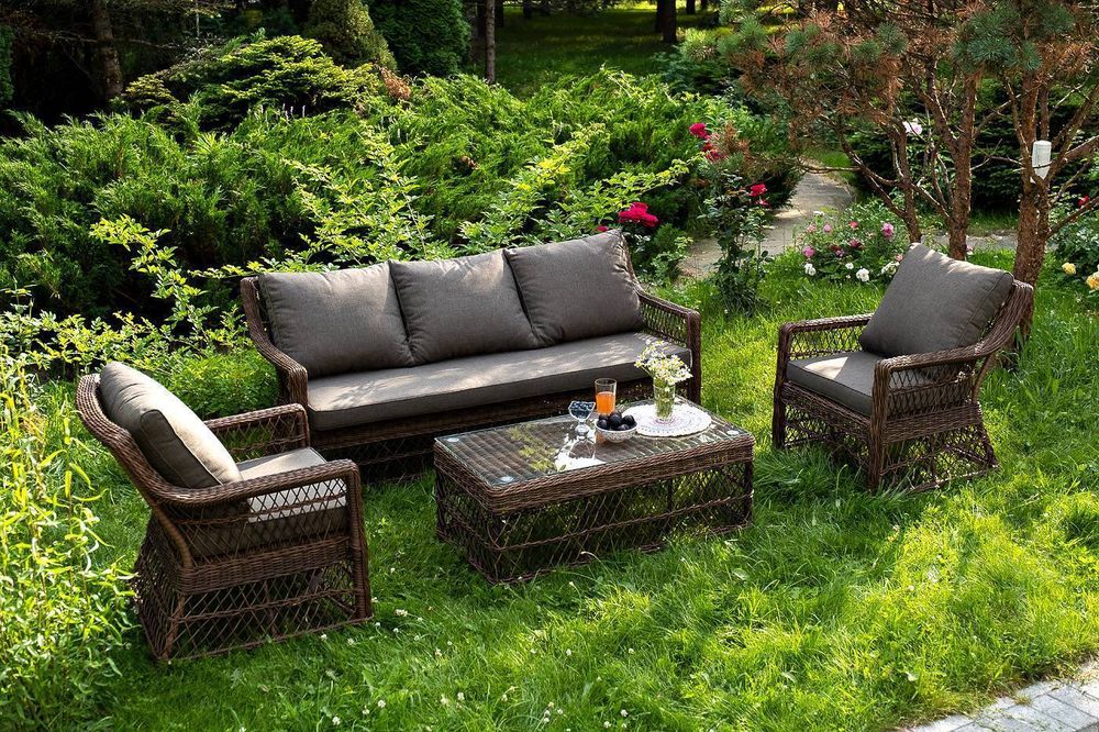 "Гранд Латте" лаунж-зона из искусственного ротанга, цвет коричневый