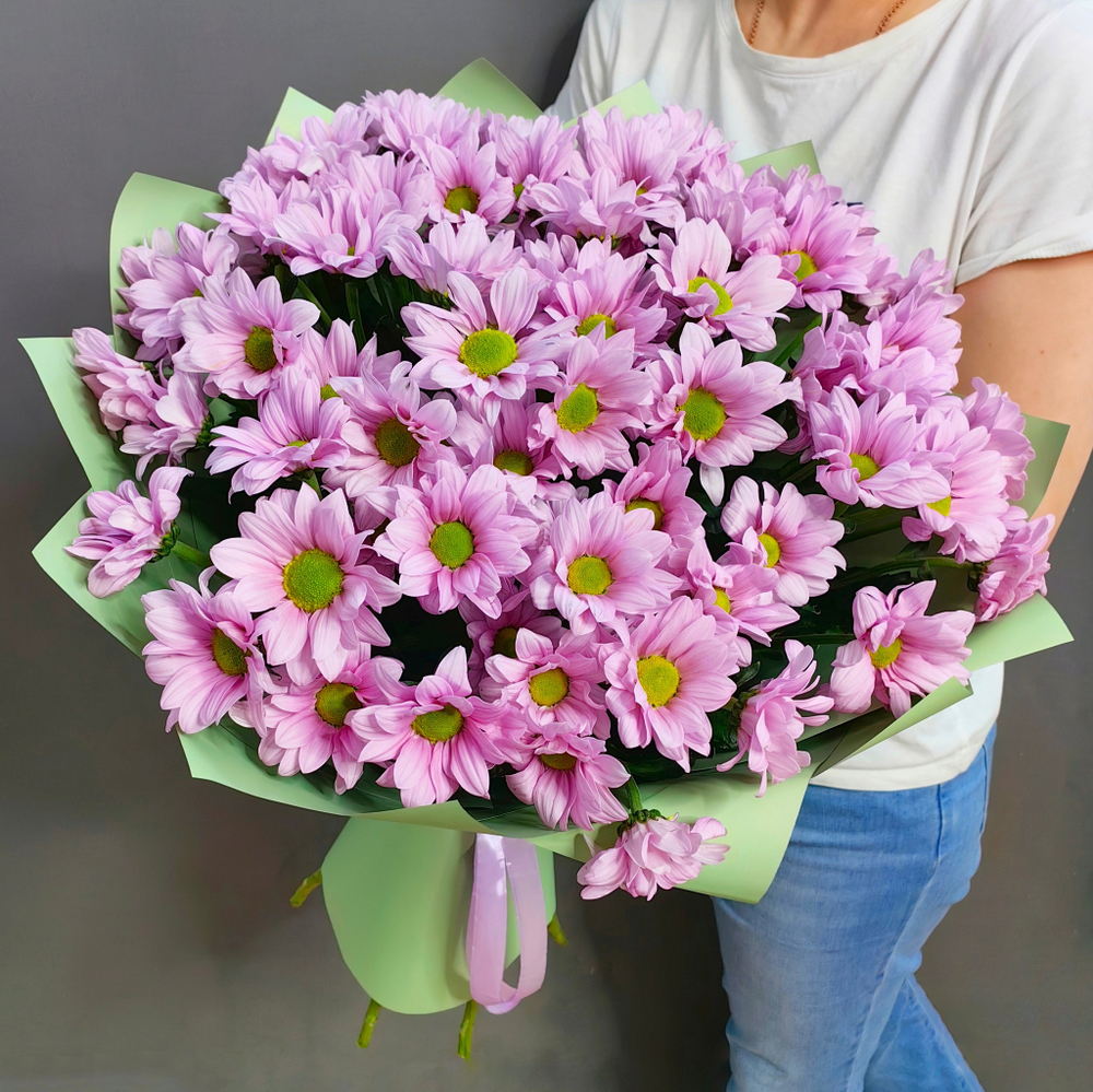 Букет из 9 кустовых хризантем сорта "BALLERINAS"