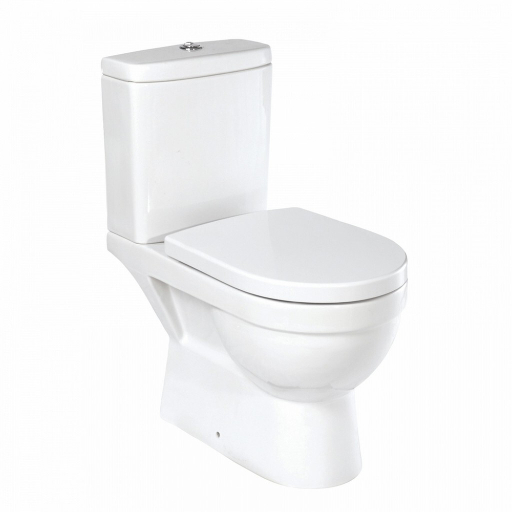 Унитаз-компакт "Престиж" белый омыв ДУШ (унив, нижн, сид дюро м/лифт, арм.3/6) (Kirovit)