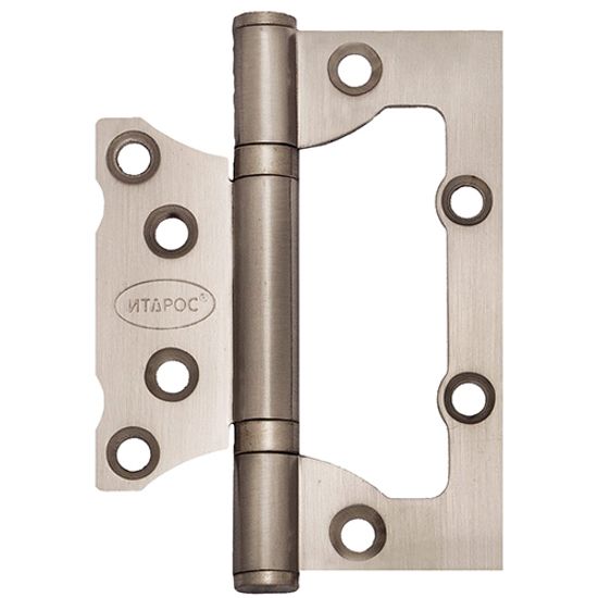 Петля дверная ИТАРОС без врезки 100x75x2 белый никель SN
