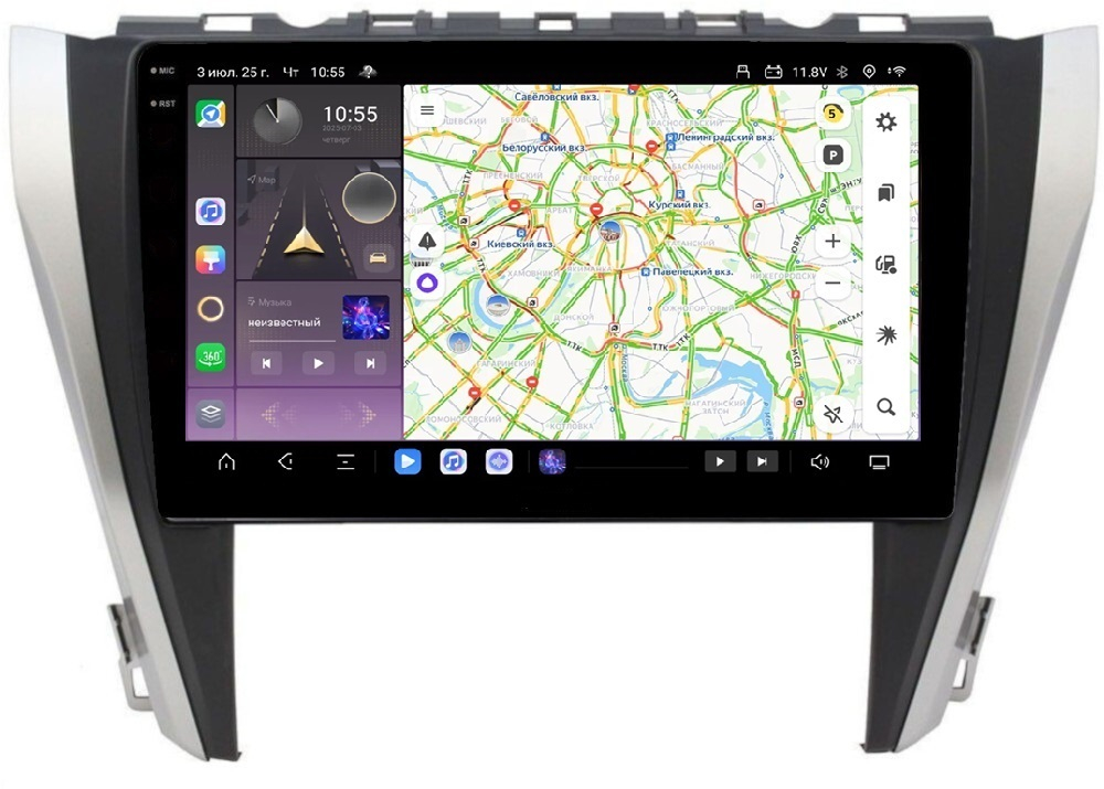 Магнитола для Toyota Camry 2014-2018 - Carmedia OL-1608 QLed+2K, Android 13, TS20, CarPlay, 4G SIM-слот