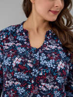 Блузка БЛ-22/синий-душистыйгорошек