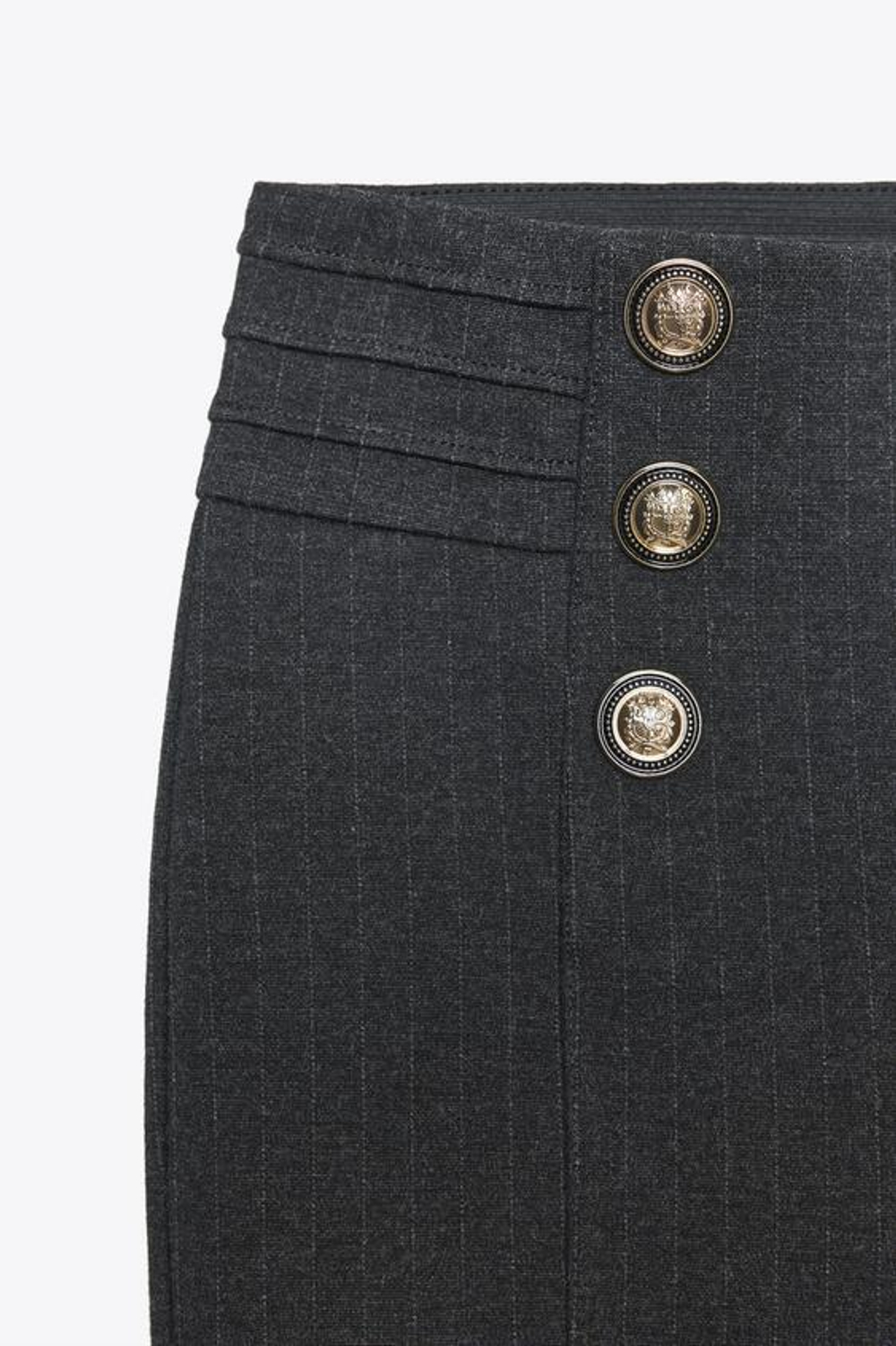 ZARA ЛЕГИНСЫ С ПУГОВИЦАМИ, АНТРАЦИТОВО-СЕРЫЙ