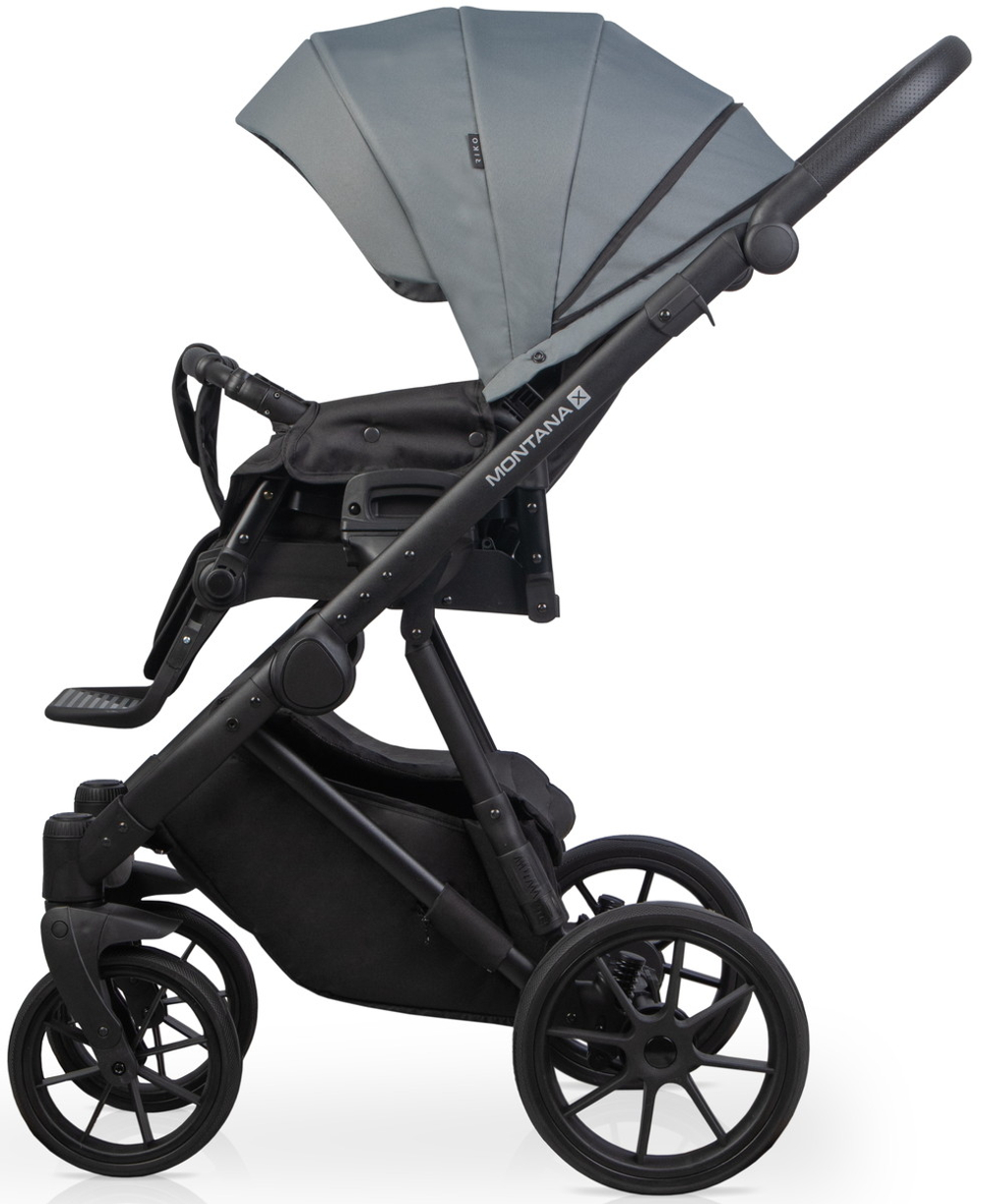 Детская коляска Riko Basic Montana Plus X 2 в 1 45 Grey (серый)