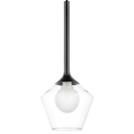 801201 Люстра VETRO 1х6W(led) G9 ЧЕРНЫЙ/ПРОЗРАЧНЫЙ