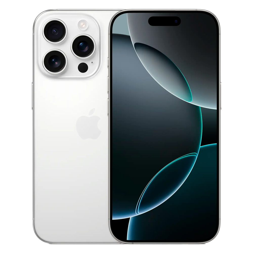 Смартфон Apple iPhone 16 Pro 128GB, Nano-SIM + eSIM, White Titanium (Титановый белый)