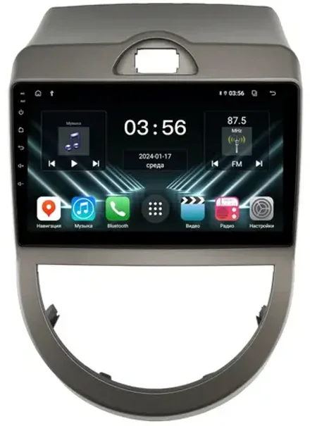 Магнитола для KIA Soul 1 2008-2011 - FarCar DX3061M монитор 9" IPS на Android 13, 4+64Гб, CarPlay