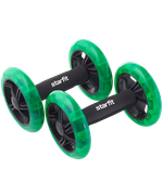 Ролики для пресса раздельные RL-107, черный/ярко-зеленый