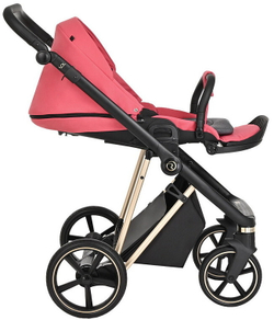 Детская коляска Roan Sol Luxury 3 в 1 с автокреслом Tutis Elo Black RSL/4040 Viva Magenta/Gold