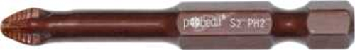 Бита DELUXE, PZ 2х50 мм, S2+Bronze+AntiSlip, Pobedit 2 шт. блистер