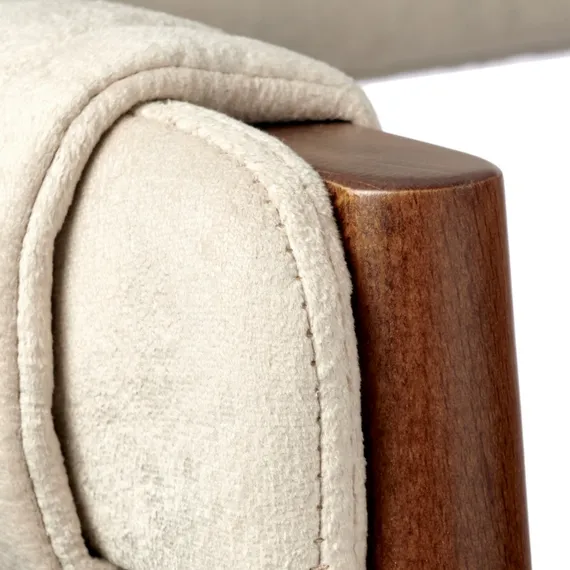 Стул Heron, орех, бежевый велюр