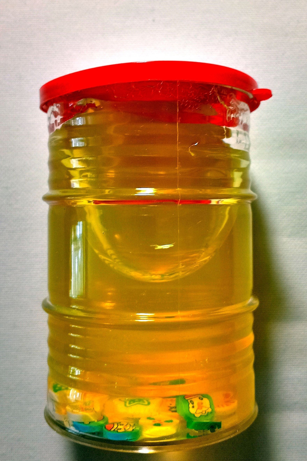 "Бочка Слайма" детская игрушка с 3-х лет, 240 мл, цвет жёлтый, красно-тёмно-синяя крышка