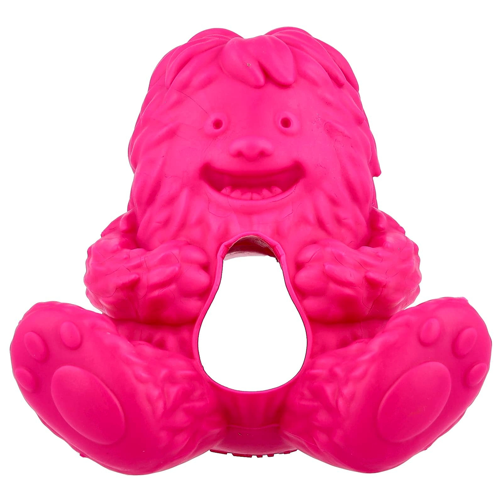 Yeti Dog Chew, Puff & Play, дозатор лакомств, жевательные таблетки для собак, йети, розовый, 4 жевательных конфеты, 1 дозатор