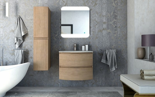 Шкаф пенал Cezares Vague 30 54837 подвесной Rovere tabacco