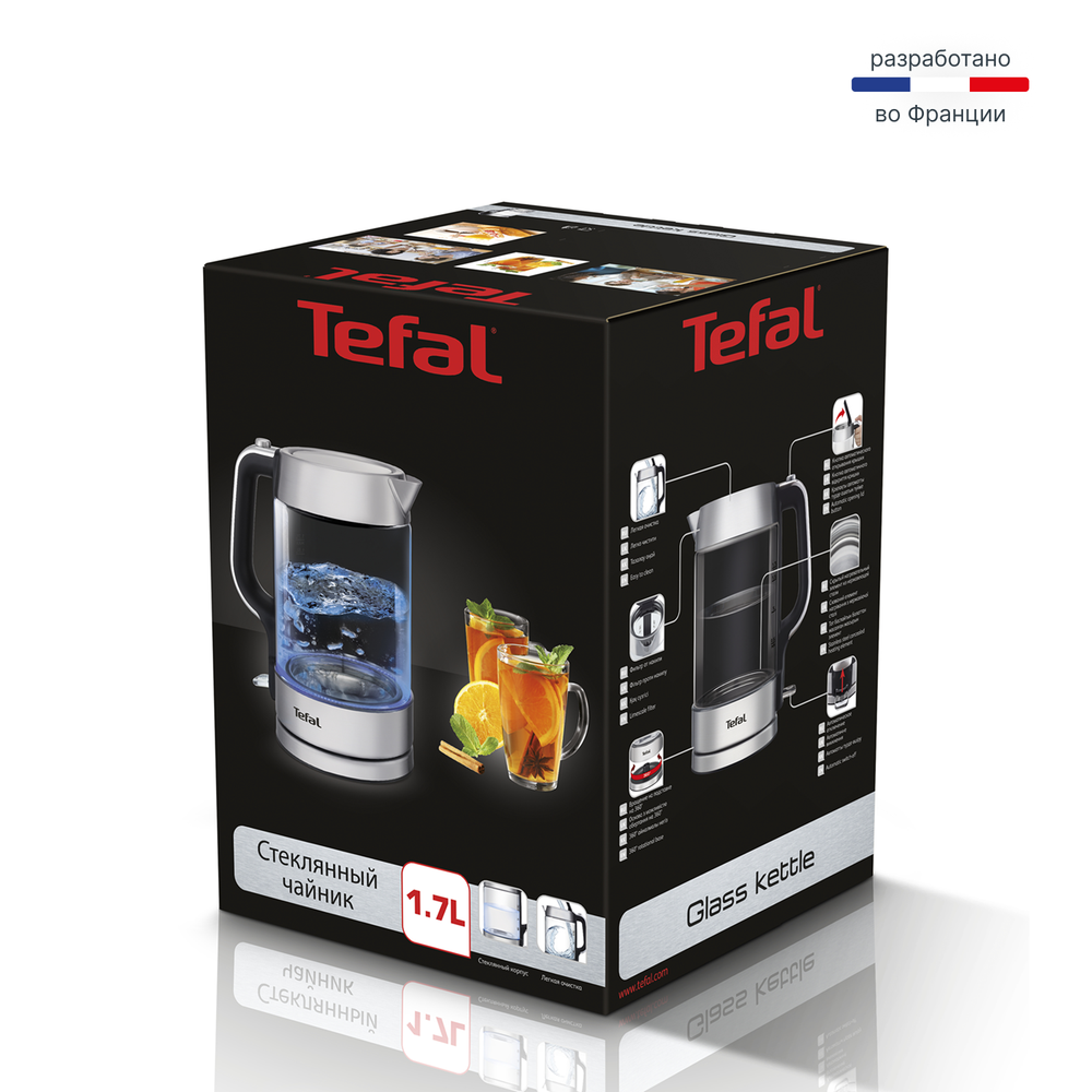 Электрический чайник Tefal Glass Kettle KI770D30