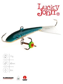 Балансир LUCKY JOHN Fin №4 (+тройник), цвет 53, арт. 71413-53