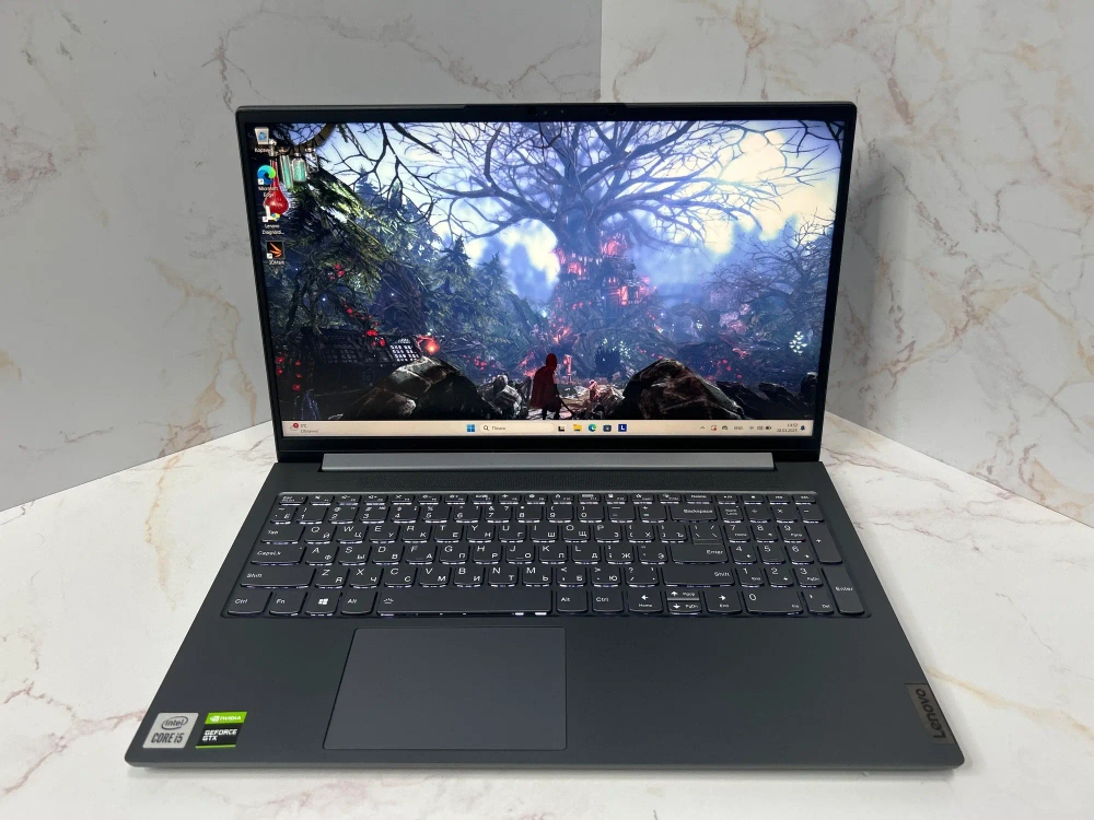 Ноутбук Lenovo Yoga Slim 7 15IMH05 (82AB0047RU) 15.6"/Intel Core i5 10300H/RAM 16GB/SSD 512GB/GeForce GTX 1650 4GB/1920*1080/IPS/Windows 11/Подсветка кл-ры: LED/Серый. Состояние: A1