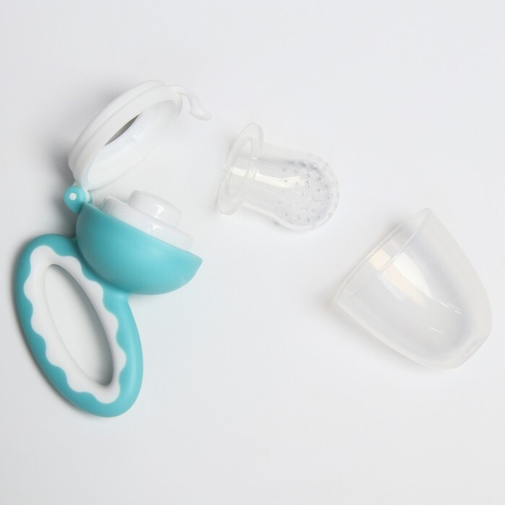 6895053 Ниблер для прикорма с силиконовой сеточкой «Колечко», цвет голубой