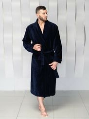 Халат мужской CODY без капюшона Синий "Polens"