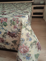 Покрывало гобеленовое Цветочный ковер евро (240х200)