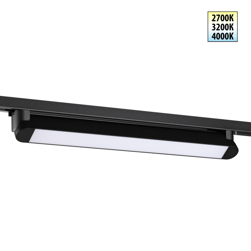 359792 PORT NT25 236 черный Светильник однофазный двухжильный трековый с переключ. цв. температуры IP20 LED 24W 180-265V 2700К/3200К/4000К ITER