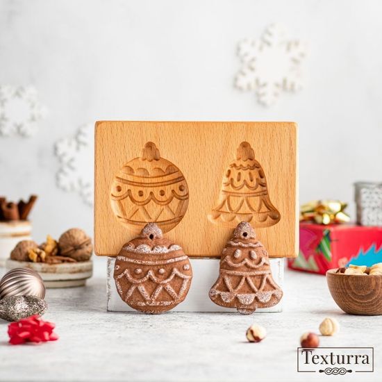 Пряничная форма Шарик и колокольчик (серия Новогодние игрушки)