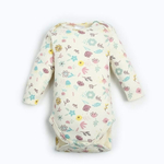 Боди с дл.рукавом Flower, рост 80-86 см, бежевый (Крошка Я)