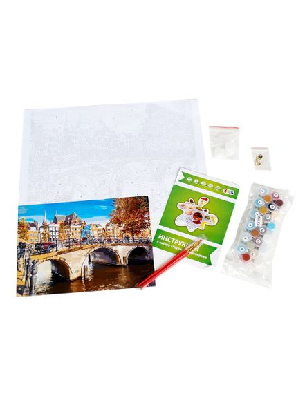 Картина по номерам "Канал в Амстрдаме", 40х50 см