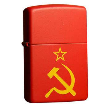 Зажигалка Zippo Серп и Молот на звезде (233 RUSSIAN HAMMER SICKLE)