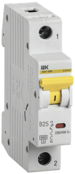 KARAT Автоматический выключатель ВА47-60M 1P B 25А 6кА IEK