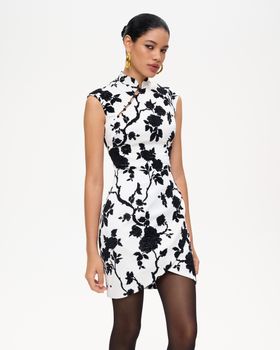 Платье мини из жакарда