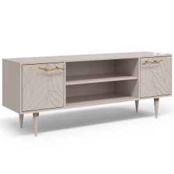 Тумба под ТВ Арт Колор leaves 155см Классик Голд Серый агат