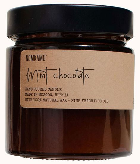 MINT CHOCOLATE свеча в янтарной банке, Nomkamo