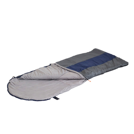 Спальный мешок с подголовником; СЛЕДОПЫТ-Traveller XL;190+35х85 см,± 5%, до 0С,3хслойн,цв.т-серый/8/