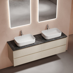 Тумба подвесная Sancos Snob T Beige Soft 790х445х500, под столешницу 1600 с отверстием под смеситель, цвет Black Sky, арт.SNT80CE