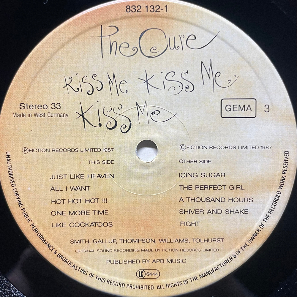 The Cure ‎– Kiss Me Kiss Me Kiss Me 2LP (Германия 1987г.)