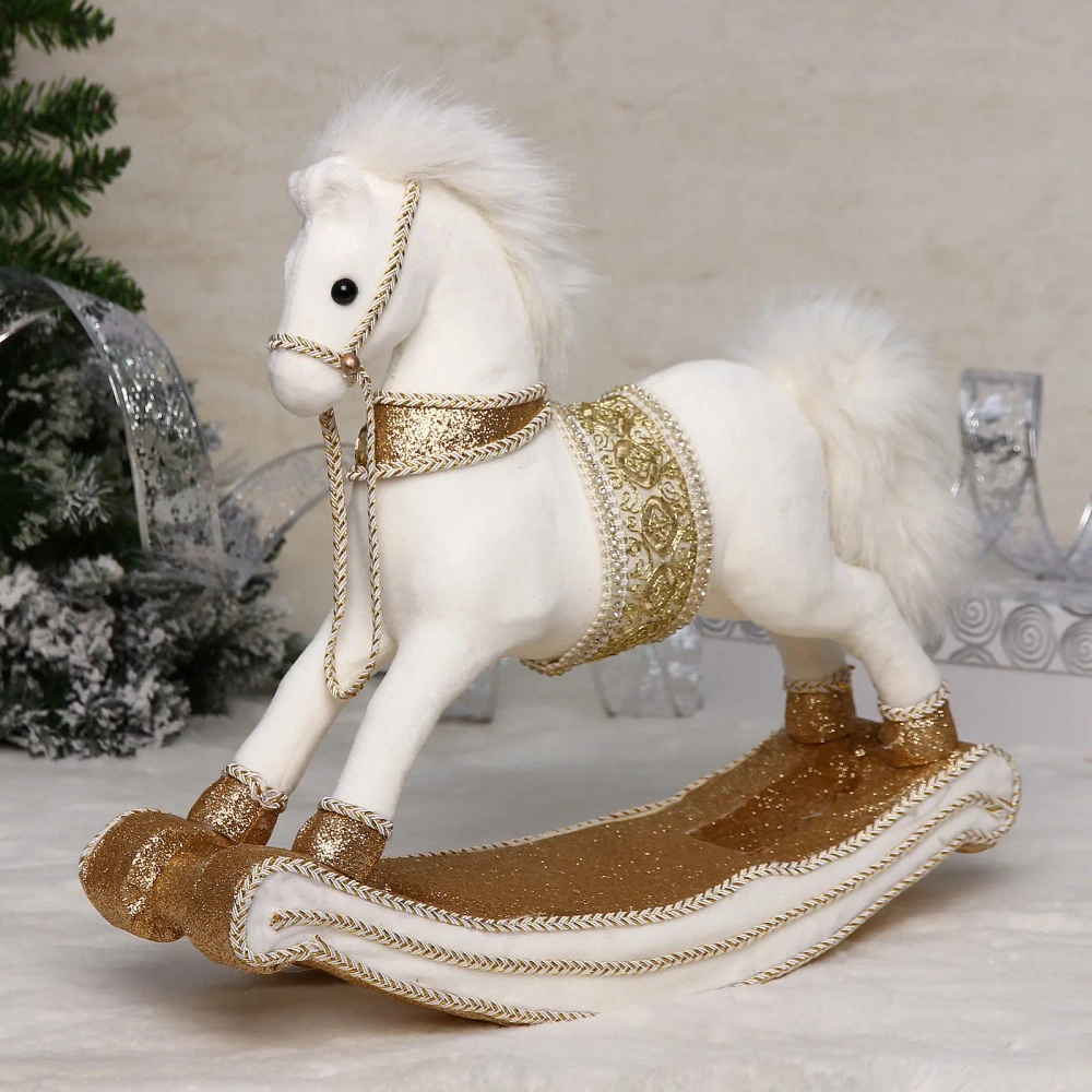 Фигурка новогодняя «Зимняя лошадка» 40*12,5*33 см