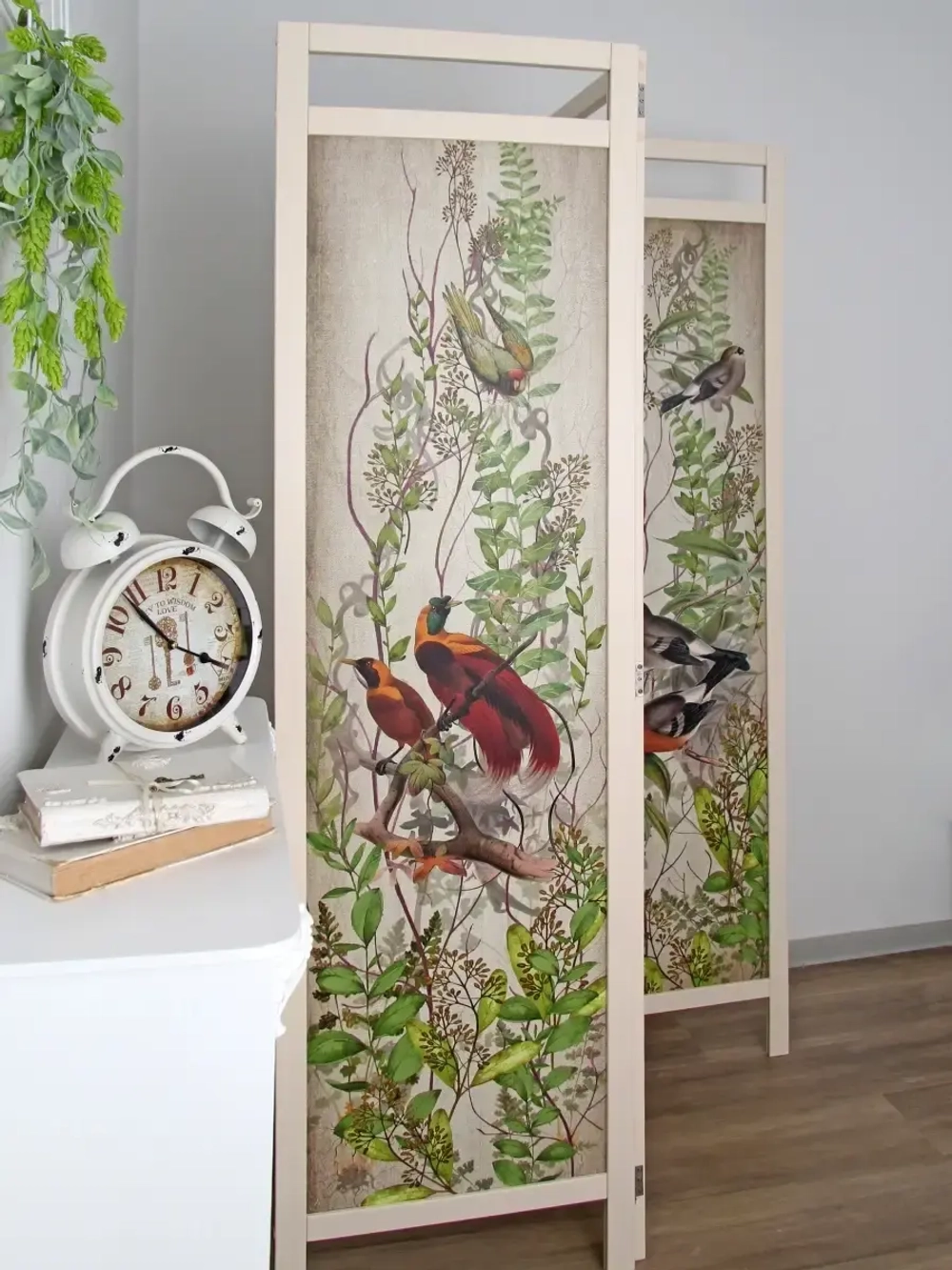 Ширма деревянная с картинками " Птички"