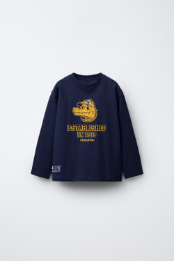 ZARA Х CHAMPION ® С ПРИНТОМ «КРОКОДИЛ», СИНИЙ