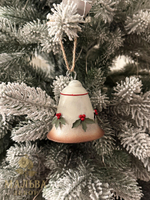 Декор "Рождественский колокольчик" D6xH7 см + 7 см подвес