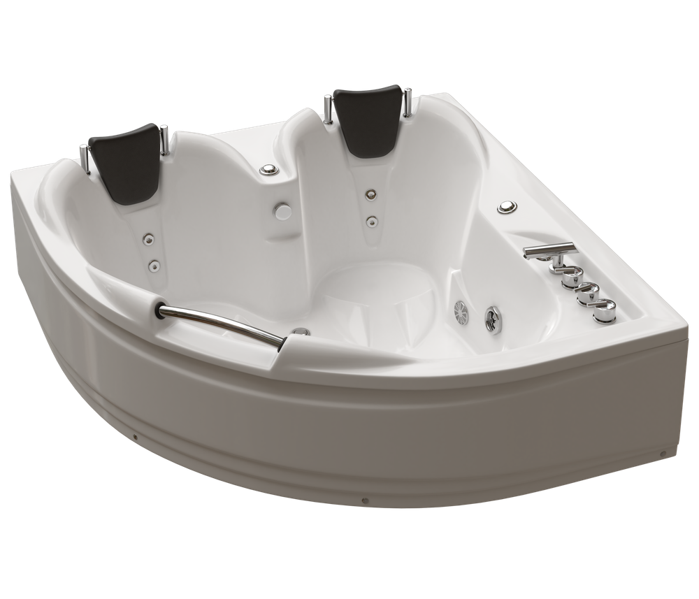 Ванна ГМ 1500*1500*600 с насосом OLB-826 правая с переливом