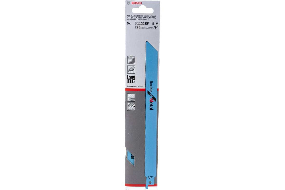 Полотно пильное по металлу 5 шт. (225х19х0,9 мм) Bosch 2608656020