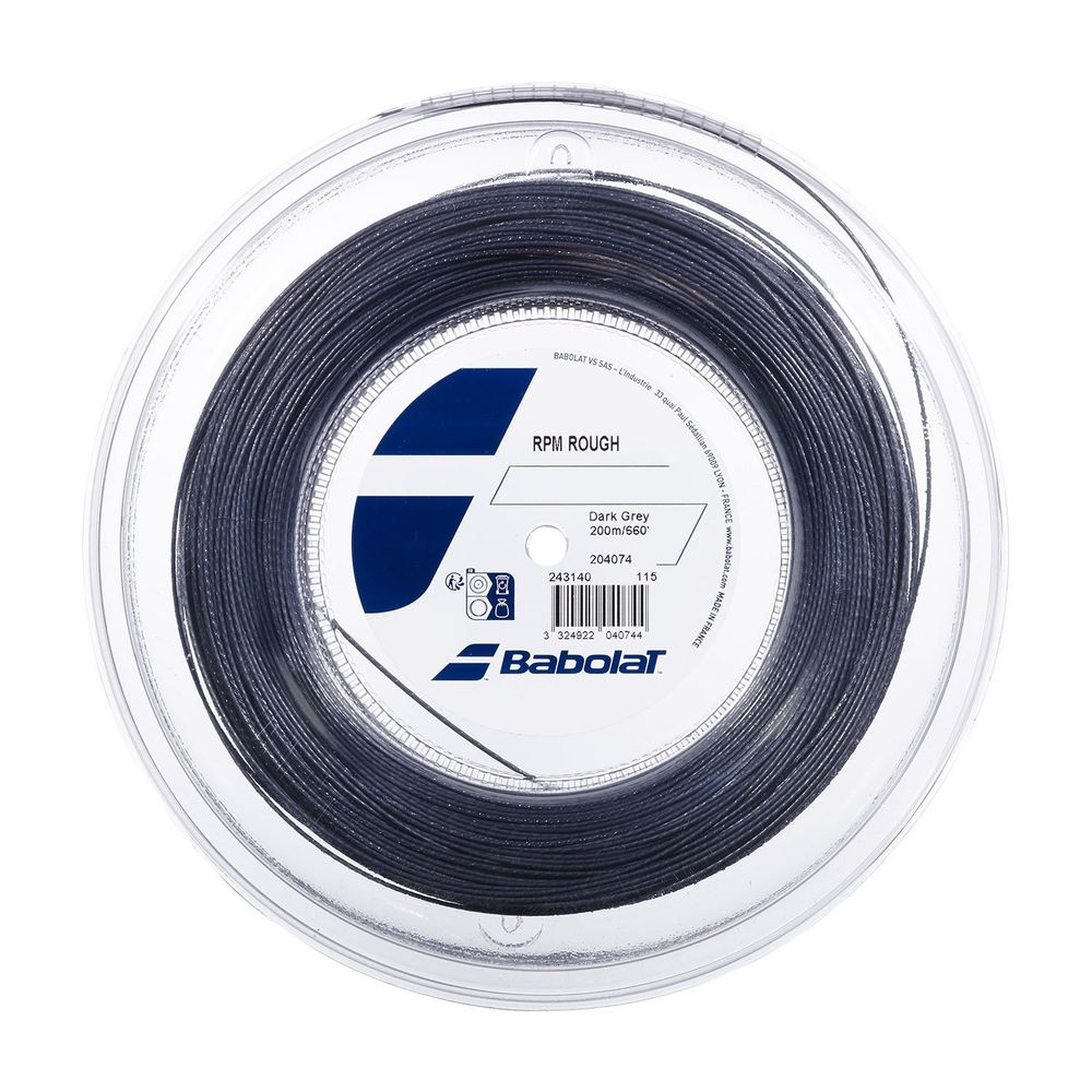 Струны для тенниса BABOLAT RPM ROUGH DARK GREY В нарезке (1 натяжка) 11 м