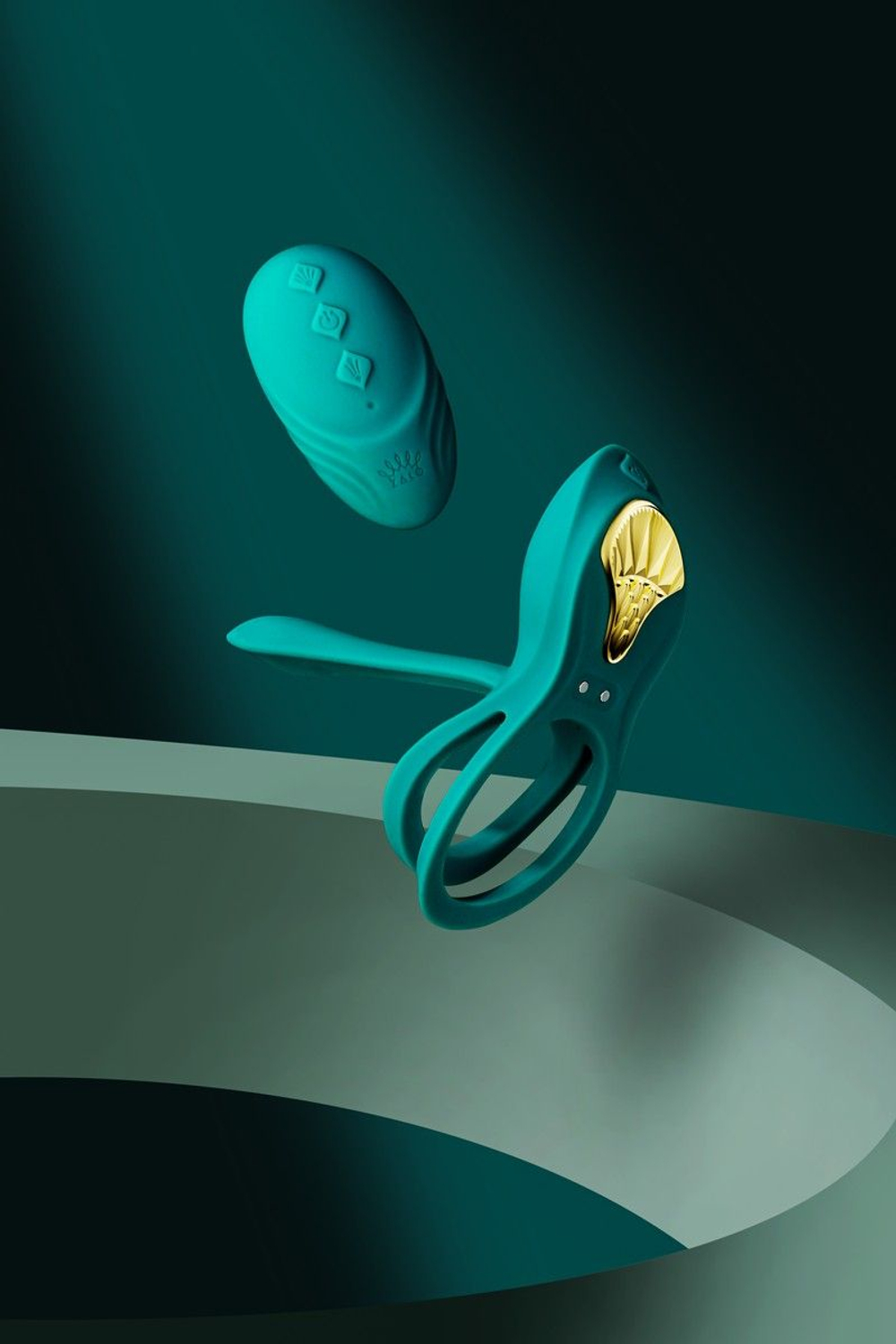 Зеленое эрекционное виброкольцо Bayek с пультом ДУ (Цвет: зеленый)