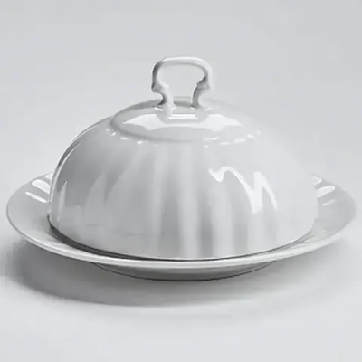 Масленка фарфоровая 500мл Белье