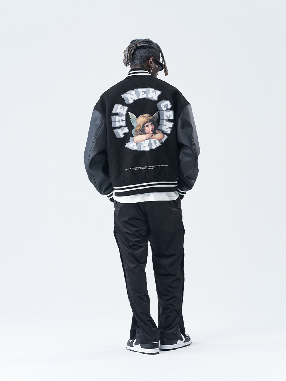 Бомбер HARSHandCRUEL "The New Century Angel Back Logo" Varsity Jacket