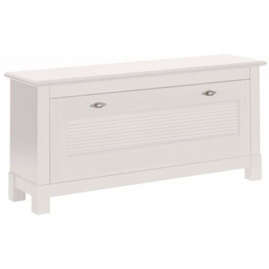 Тумба для обуви в прихожую закрытая 01 Рауна (белый воск), 120x56x32 см